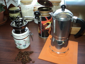 Kawiarka Orion i młyhenk do kawy